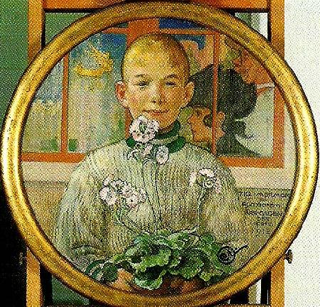 Carl Larsson gratulation till mormor oil painting picture